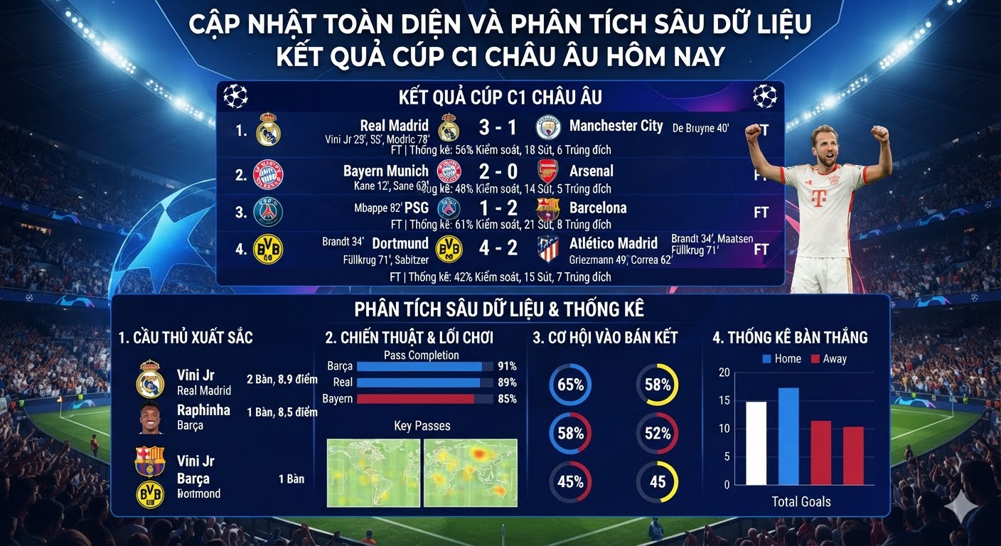 kết quả cúp c1 châu âu hôm nay